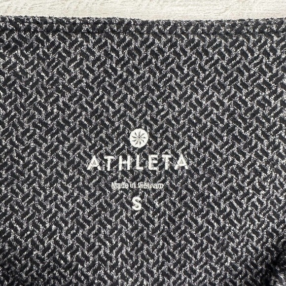 Athleta Criss Cross Power Up 7/8 Leggings Size Small Ankle Work Out Black Grey - Picture 7 of 11